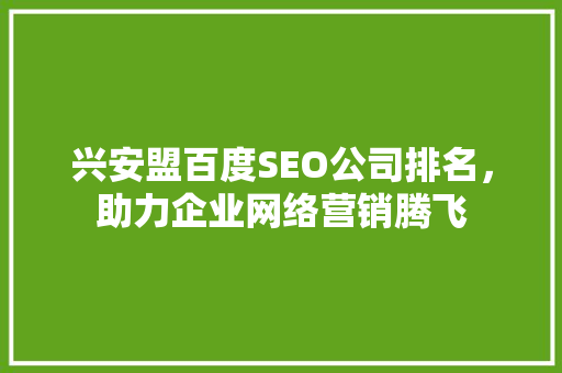 兴安盟百度SEO公司排名，助力企业网络营销腾飞