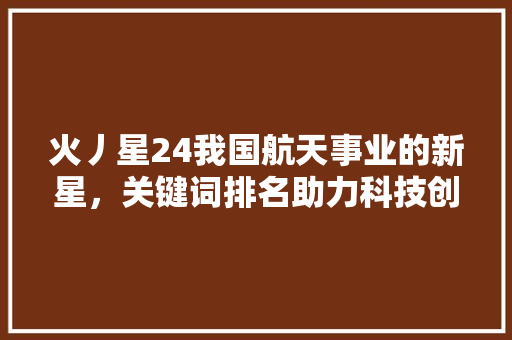 火丿星24我国航天事业的新星，关键词排名助力科技创新