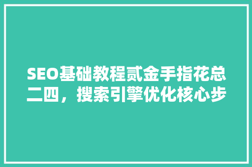 SEO基础教程贰金手指花总二四，搜索引擎优化核心步骤