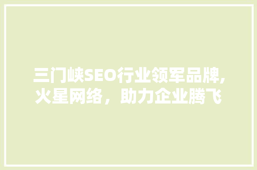 三门峡SEO行业领军品牌,火星网络，助力企业腾飞