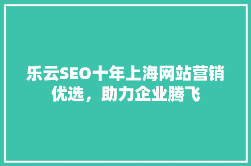 乐云SEO十年上海网站营销优选，助力企业腾飞