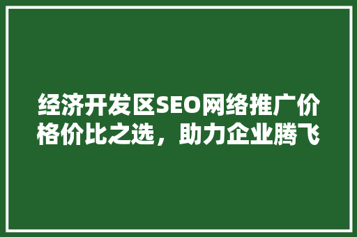 经济开发区SEO网络推广价格价比之选，助力企业腾飞