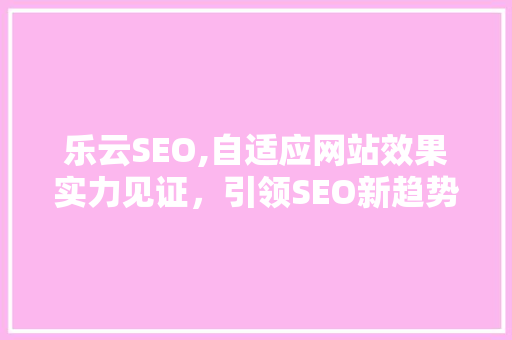 乐云SEO,自适应网站效果实力见证，引领SEO新趋势