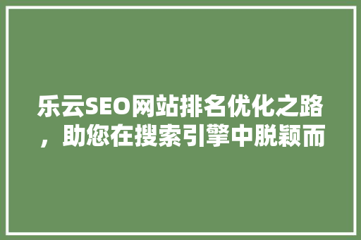 乐云SEO网站排名优化之路，助您在搜索引擎中脱颖而出