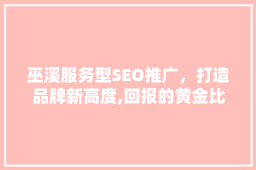 巫溪服务型SEO推广，打造品牌新高度,回报的黄金比例