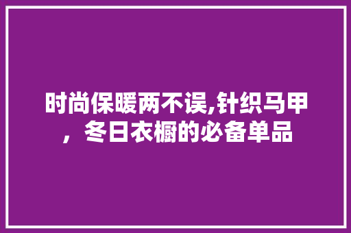 时尚保暖两不误,针织马甲，冬日衣橱的必备单品