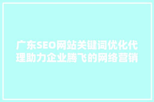 广东SEO网站关键词优化代理助力企业腾飞的网络营销利器