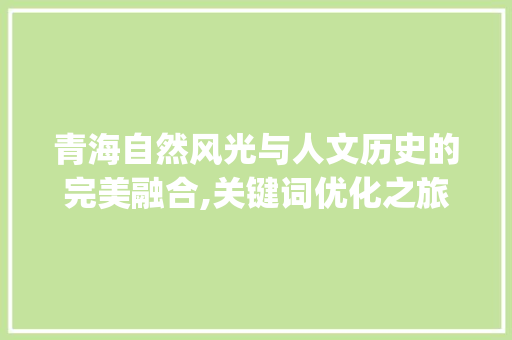 青海自然风光与人文历史的完美融合,关键词优化之旅_青海网站关键词优化推荐