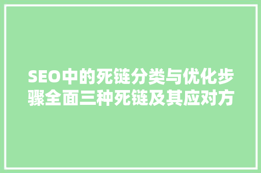 SEO中的死链分类与优化步骤全面三种死链及其应对方法