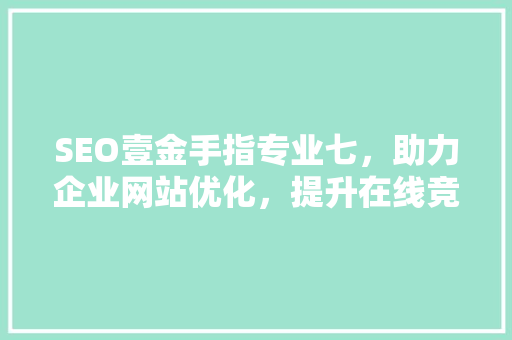 SEO壹金手指专业七，助力企业网站优化，提升在线竞争力